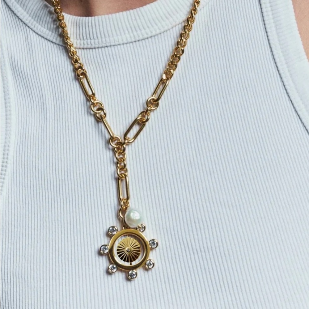 Mignonne Gavigan Gold and Pearl Pendant Gracie Necklace